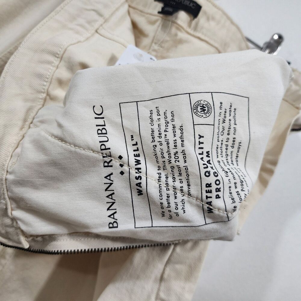 Banana Republic Denim Flare Maxi Skirt Ivory Cream High-waisted Jean NWT Size 16 - Picture 9 of 15